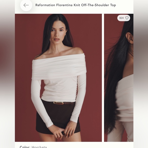 Reformation Tops - Reformation White Off-Shoulder Knit Top